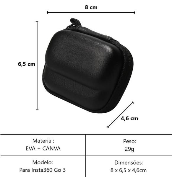 Imagem de Case Protetora para Insta360 Go 3 Transporte Proteção Queda