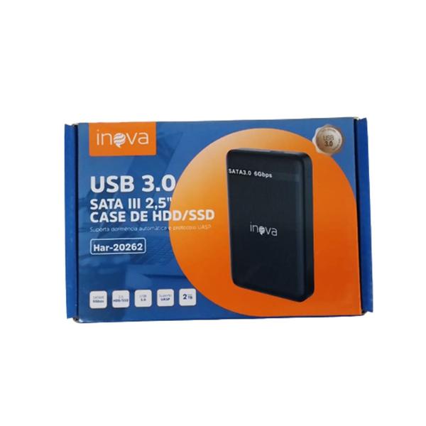 Imagem de Case Sata para HDD ou SSD de 2,5 polegadas - Usb 3.0 - Sata 6 Gbps - Inova