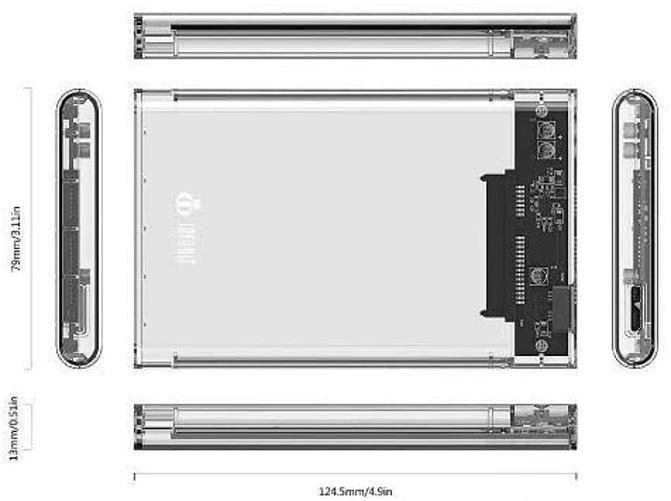 Imagem de Case Sata Usb 3.0 Hd 2,5 Transparente