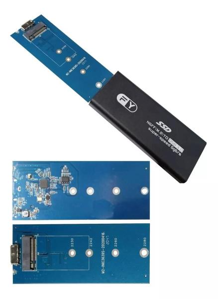 Imagem de Case Ssd M.2 Sata Pcie P/ Usb 3.1 Gaveta 10gbps P/envio