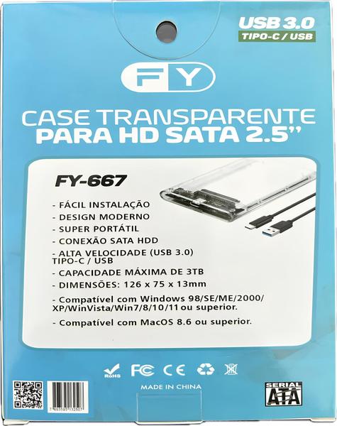 Imagem de Case Transparente Externo P/ Hd 3.5 Usb 3.0 Ate 3 Tb Nf