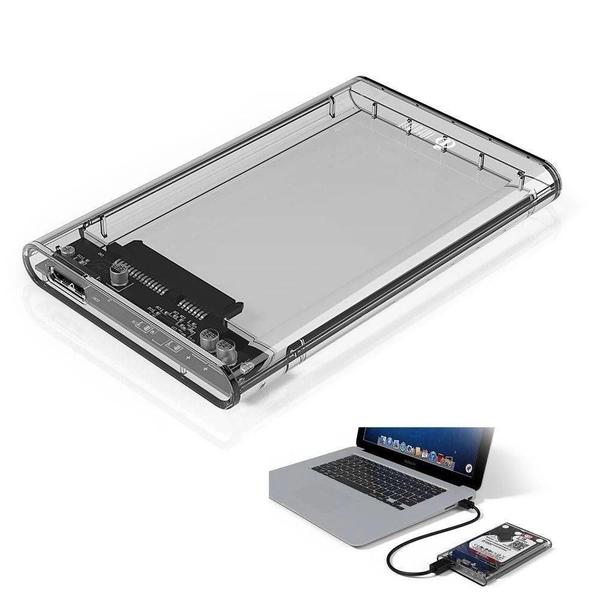 Imagem de Case Transparente Para Hd Sata 2.5" Hhd Ou Ssd Usb 3.0 Transmissão 6 Gpbs