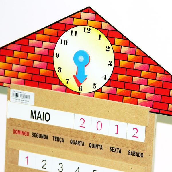 Imagem de Casinha Calendário Com 58 Peças dia mês  ano estações do ano e relógio