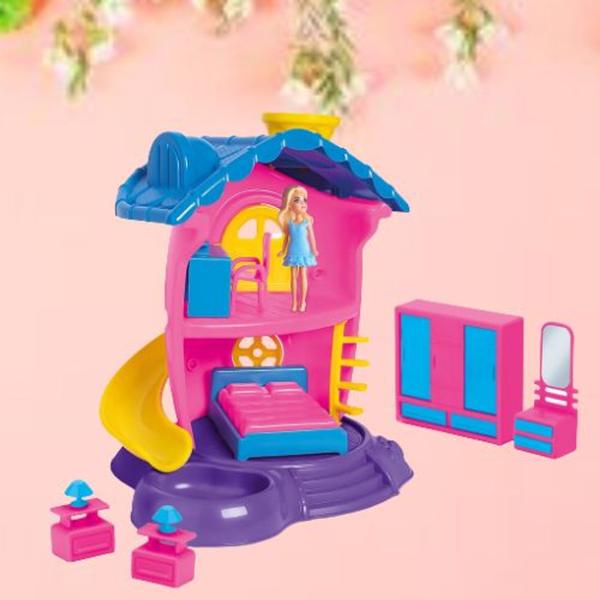 Imagem de Casinha da Judy Quarto Samba Toys com Boneca e Acessorios Playset Brinquedo Infantil Recreativo