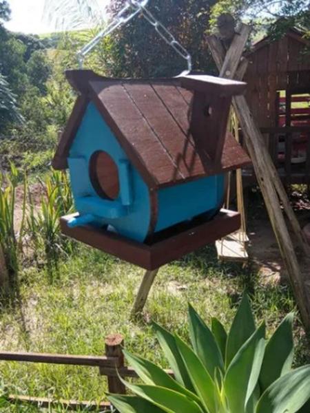 Imagem de Casinha De Passarinho Pássaros Livres Madeira Tratada Eco