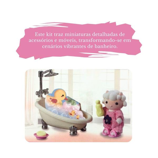 Imagem de Casinha Feliz - Banheira - Tipo Sylvanian Family Infantil P/ Colecionar - Zoop