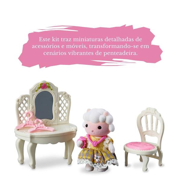 Imagem de Casinha Feliz - Penteadeira - Tipo Sylvanian Family C/ Boneca Ovelhinha - Zoop