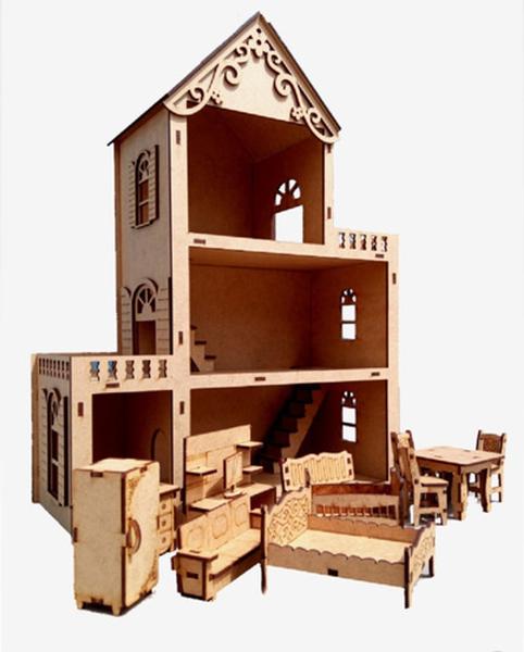 Casinha Infantil De Bonecas Brinquedos Para Meninas Natural - Start Artesanatos Imagem de Casinha Infantil De Bonecas Brinquedos Para Meninas Natural