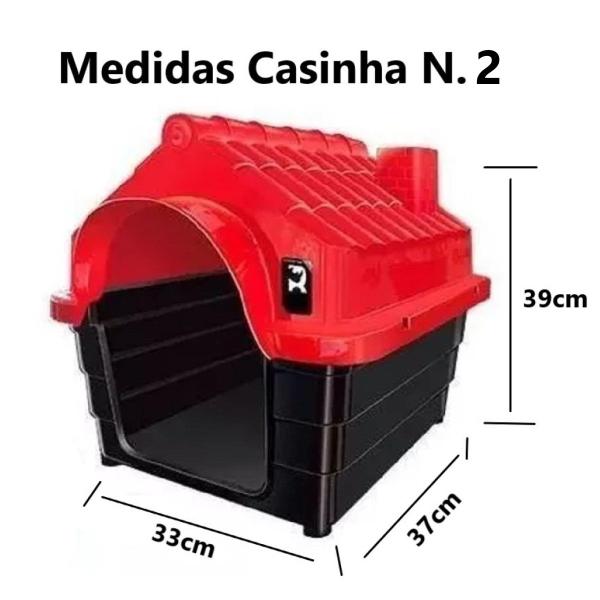 Casinha Pet Casa N2 E Comedor Pote Chalesco Para Ração Água - MecPet Imagem de Casinha Pet Casa N2 E Comedor Pote Chalesco Para Ração Água