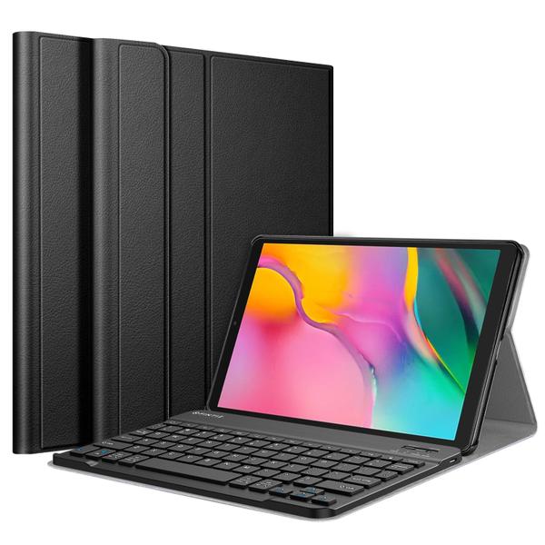 Imagem de Caso de teclado Fintie para Samsung Galaxy Tab A 10.1 Modelo SM-T510 (Wi-Fi) SM-T515 (LTE) SM-T517 (Sprint), Slim Shell Leve Stand Cover com Teclado Bluetooth sem fio destacável, preto