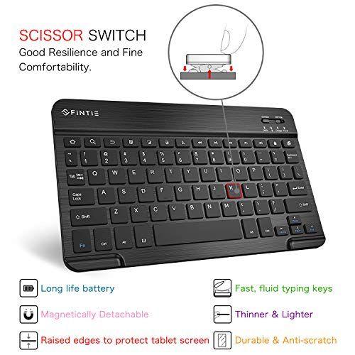 Imagem de Caso de teclado Fintie para Samsung Galaxy Tab S6 Lite 10.4'' 2020 Modelo SM-P610 (Wi-Fi) SM-P615 (LTE), Capa de suporte slim com suporte de caneta segura S Pen desapegível teclado Bluetooth, composição