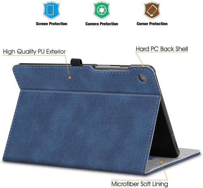 Imagem de Caso Fintie para Samsung Galaxy Tab S5e 10.5 2019 Modelo SM-T720/T725/T727, Tampa do suporte de visualização multi-ângulo com recurso de despertar de sono automático, Indigo