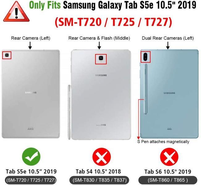 Imagem de Caso Fintie para Samsung Galaxy Tab S5e 10.5 2019 Modelo SM-T720/T725/T727, Tampa do suporte de visualização multi-ângulo com recurso de despertar de sono automático, Indigo