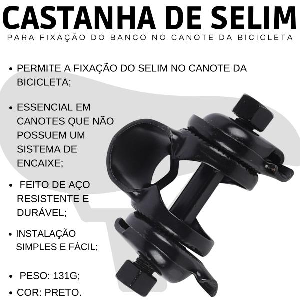 Imagem de Castanha Carrinho Canote Para Banco De Bicicleta Reforçado