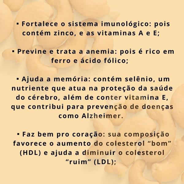 Imagem de Castanha de Caju Inteira Torrada 1KG W1  SEM SAL. Rica em Ferro e Vitaminas A e E. DIRETO DO CEARÁ.