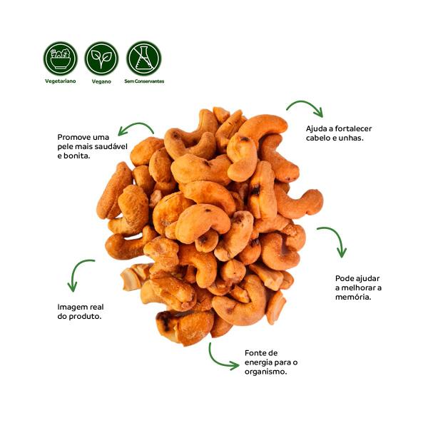 Imagem de Castanha de Cajú Selecionada Torrada Com Sal Kit 3 Premium 100g