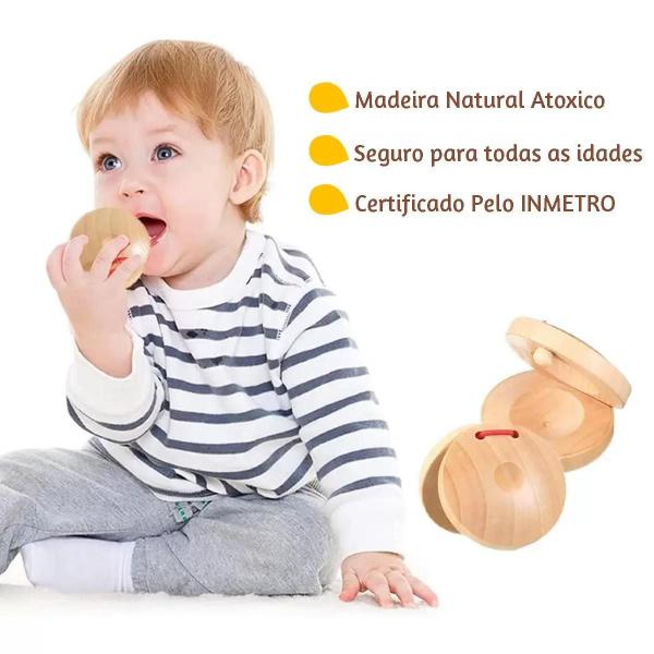 Imagem de Castanholas Infantis Em Madeira Kidzzo Par