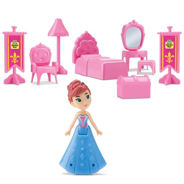 Imagem de Castelo de Brinquedo Snow Boneca Princesa Com Luz e Mobília