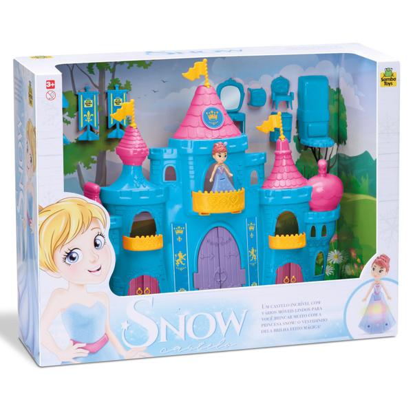 Imagem de Castelo de Brinquedo Snow Boneca Princesa Com Luz e Mobília