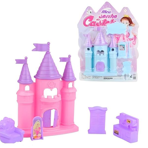 Imagem de Castelo para bonecas com 5 peças brinquedo para meninas útil