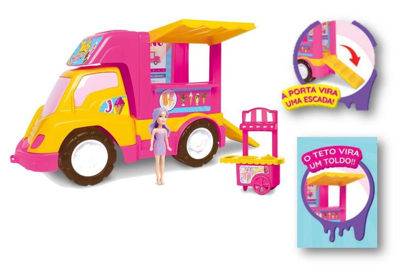 Imagem de Castelo Princesa Judy mais carrinho Sorveteria food truck Judy Sambatoys brinquedo menina