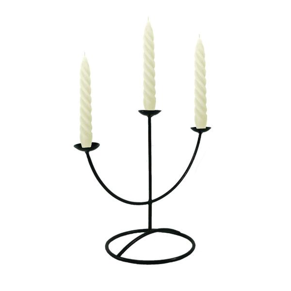 Imagem de Castiçal 3 Arcos 31 cm Porta velas Brancas velitas Decoração