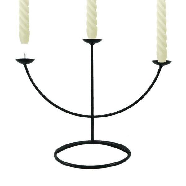 Imagem de Castiçal 3 Arcos 31 cm Porta velas Brancas velitas Decoração