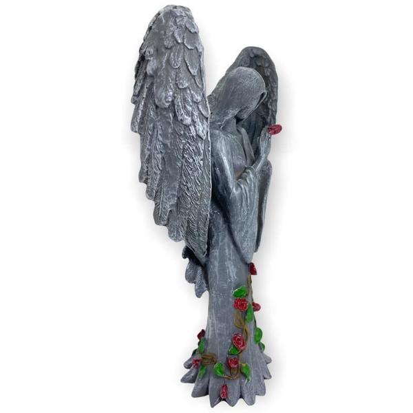 Imagem de Castiçal Anjo Negro Fêmea Ou Macho Resina 25Cm-Selecione Cor