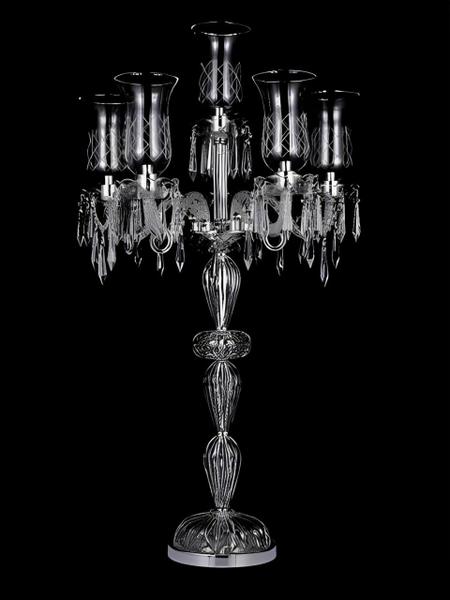 Castiçal Candelabro De Mesa Cristal - Classic C/6 - LFD Imagem de Castiçal Candelabro De Mesa Cristal - Classic C/6