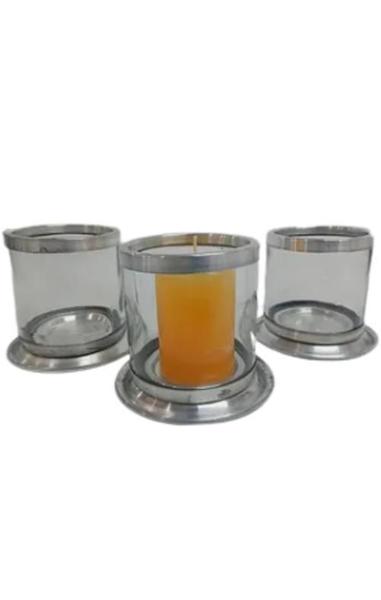 Castiçal Copo De Vela De 3 Dias Vidro E Alumínio Kit Com 5Un - Zp7 Imagem de Castiçal Copo De Vela De 3 Dias Vidro E Alumínio Kit Com 5Un