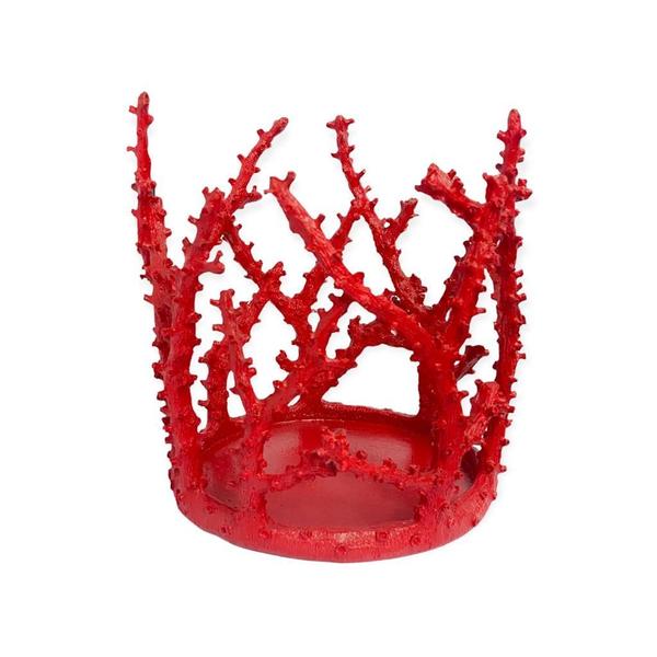 Imagem de CASTICAL CORAL EM VIDRO E RESINA VERMELHO 31cm