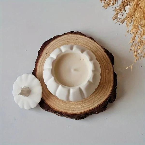 Castiçal de Abóbora de Halloween - Molde de Silicone para Decoração DIY Imagem de Castiçal de Abóbora de Halloween - Molde de Silicone para Decoração DIY