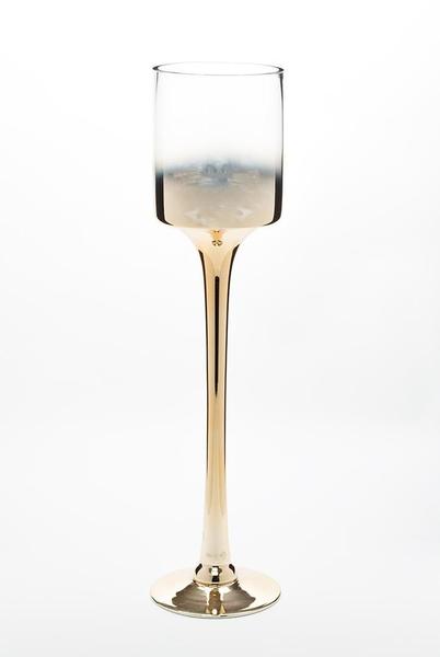 Castiçal De Vidro Dourado 50Cm - Baobei Int Co Ltd Imagem de Castiçal De Vidro Dourado 50Cm