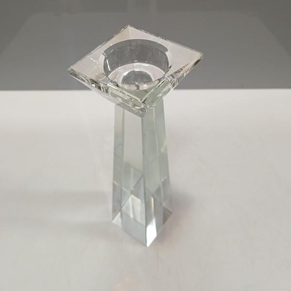 Imagem de CASTIÇAL DECORATIVO PORTA VELA 21x6x6cm CRISTAL TRANSPARENTE