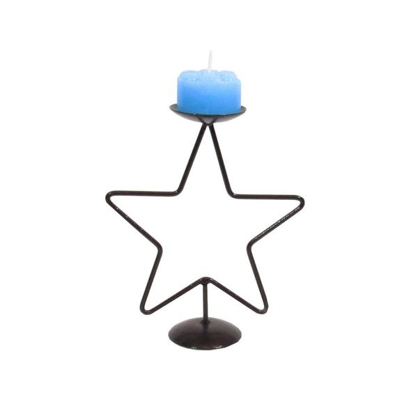 Castiçal Estrela Céu Decoração Porta Vela Azul Decorativa - Velitas (r) Imagem de Castiçal Estrela Céu Decoração Porta Vela Azul Decorativa