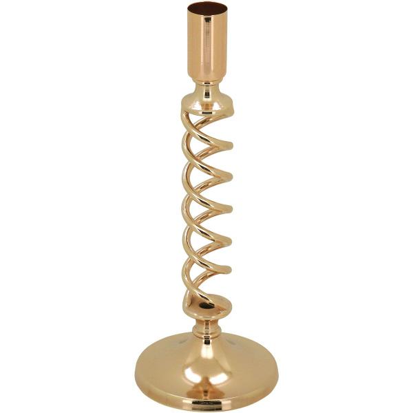 Imagem de CASTIÇAL METAL 23x8x8cm DOURADO DECORATIVO ENFEITE PORTA VELA