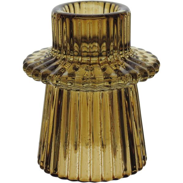 CASTIÇAL PORTA VELA DECORATIVO HOME&CO VIDRO 7x6x6cm MARROM Imagem de CASTIÇAL PORTA VELA DECORATIVO HOME&CO VIDRO 7x6x6cm MARROM