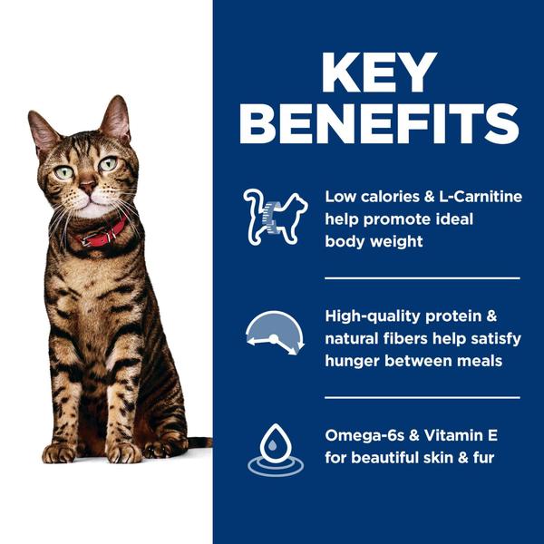 Imagem de Cat Food Hill's Science Diet Light para adultos de 1 a 6 anos, peso 7,26 kg