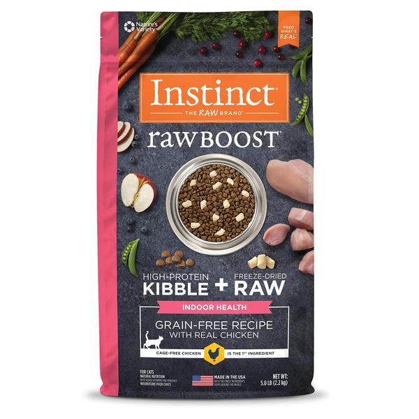 Imagem de Cat Food Instinct Raw Boost Indoor Health com frango 2,27 kg