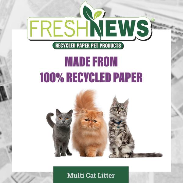 Imagem de Cat Litter Fresh News Multi-Cat, sem grumos, 11,34 kg