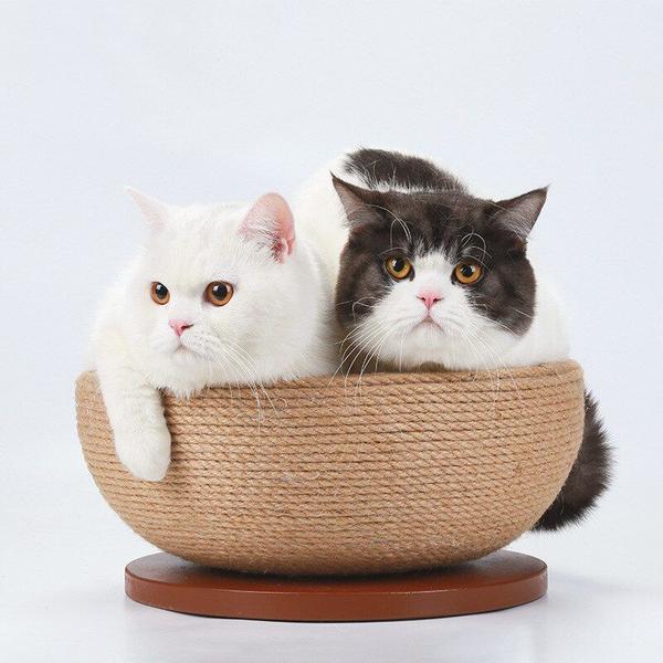 Cat Toy Sisal Claw Board Bowl Scratcher Cardboard para gatos - Wokex Imagem de Cat Toy Sisal Claw Board Bowl Scratcher Cardboard para gatos