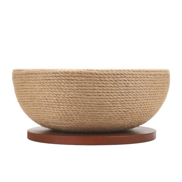 Imagem de Cat Toy Sisal Claw Board Bowl Scratcher Cardboard para gatos