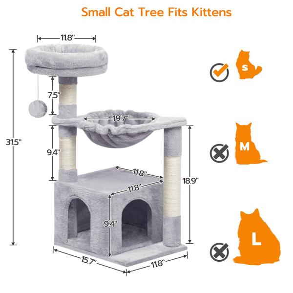 Imagem de Cat Tree Tower HOOBRO, pequeno condomínio de luxo, rede