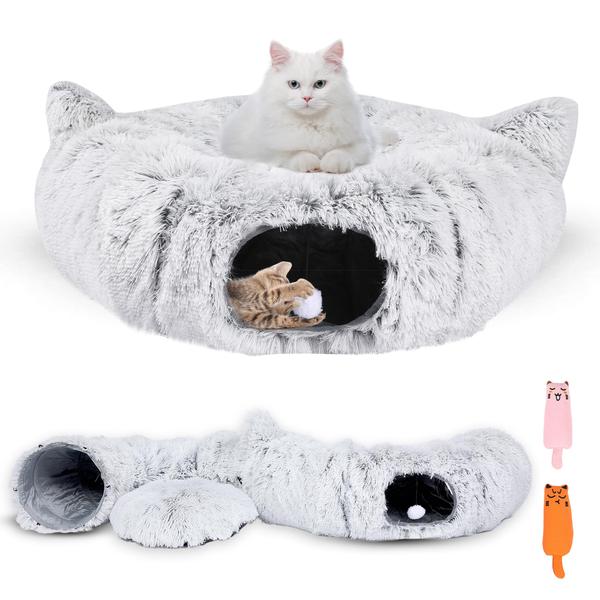 Imagem de Cat Tunnel Bed Purrpuff Cat Donut Tunnel para gatos pequenos