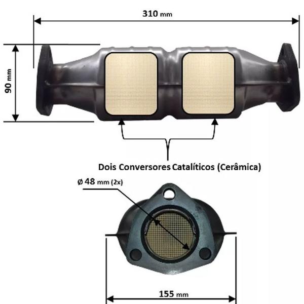 Imagem de Catalisador Esc Universal Logan 1.6 8v - 08 / ...