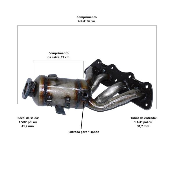 Imagem de Catalisador Hb20s Sedan 1.6 2012 2013 2014 2015 2016  S40