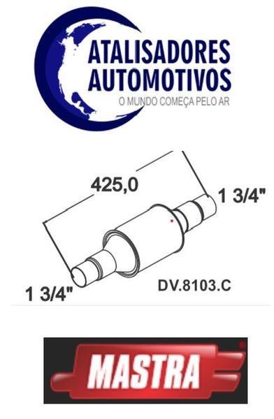 Imagem de Catalisador Universal 1.0 a 2.2 (TUBO 1 3/4 POLEGADAS)-DV8103C