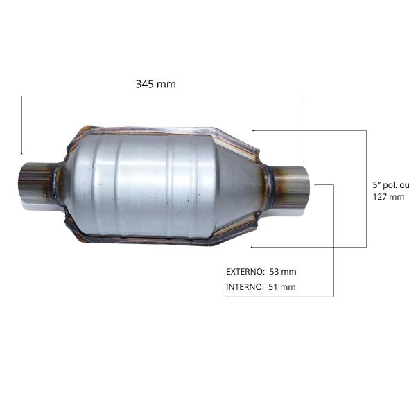 Imagem de Catalisador Universal Adaptação Motor até 2.2