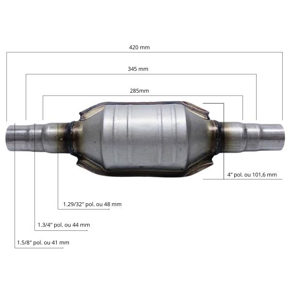 Imagem de Catalisador Universal Motor 1.0 1.3 1.4 1.5 1.6 Ford e Fiat