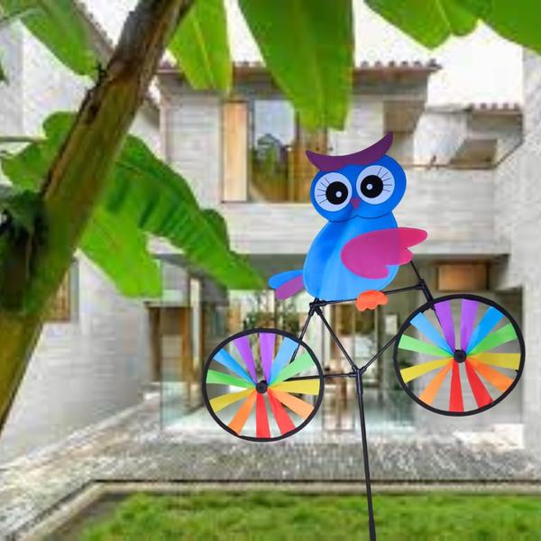 Imagem de Catavento Bicicleta Giratória Decoração Jardim varanda quintais Design de Animais variados